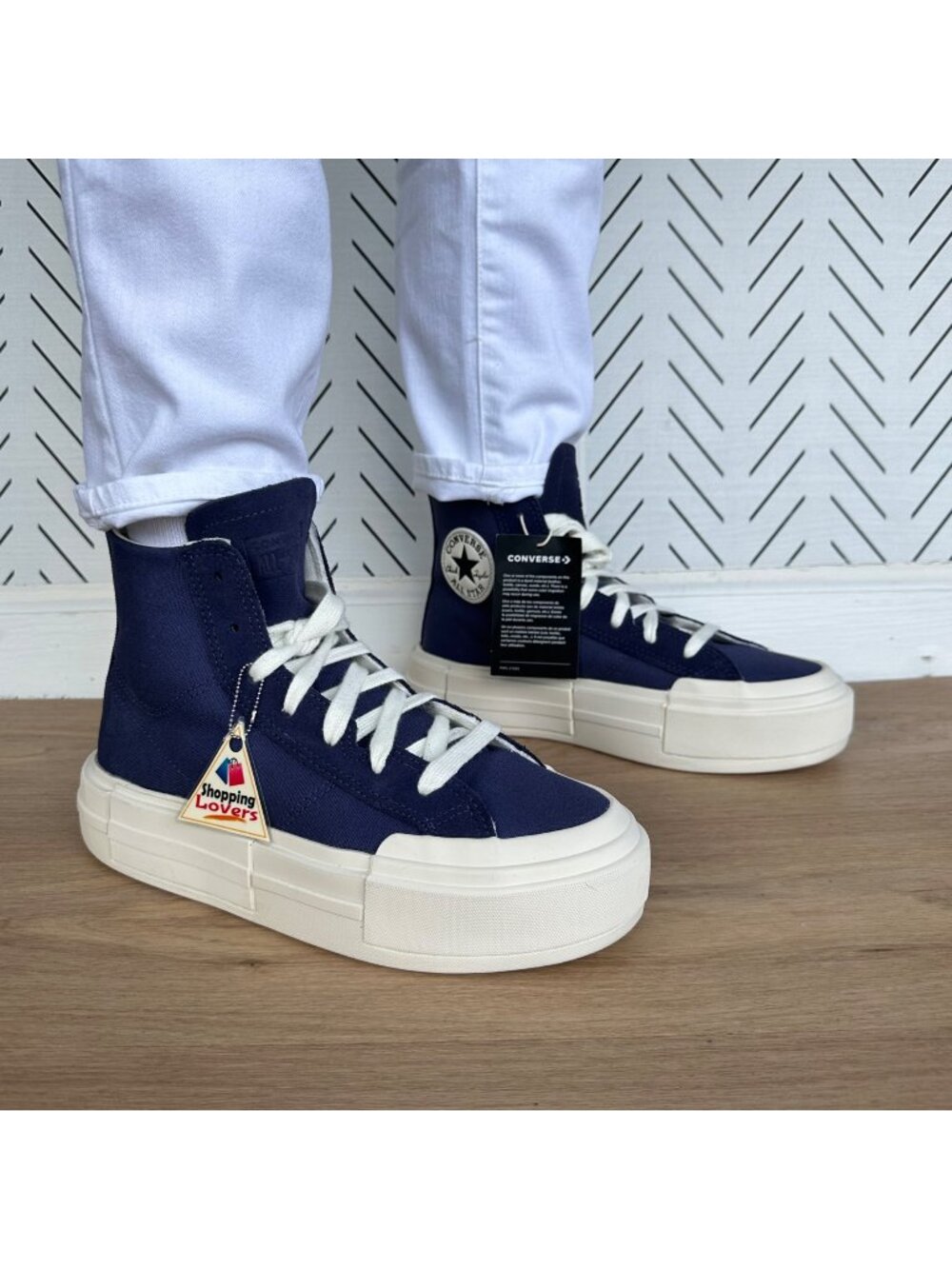 Converse Chuck Taylor All Star Cruise Hi 8 Women Shoes Navy Blue Sneaker A05468C